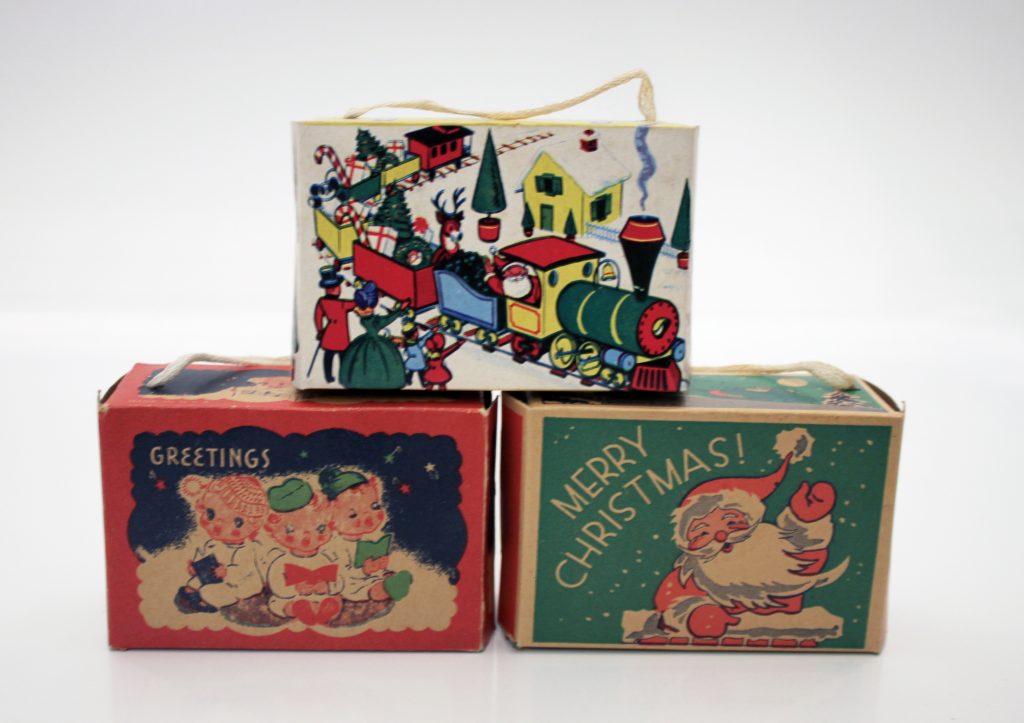 vintage holiday candy boxes