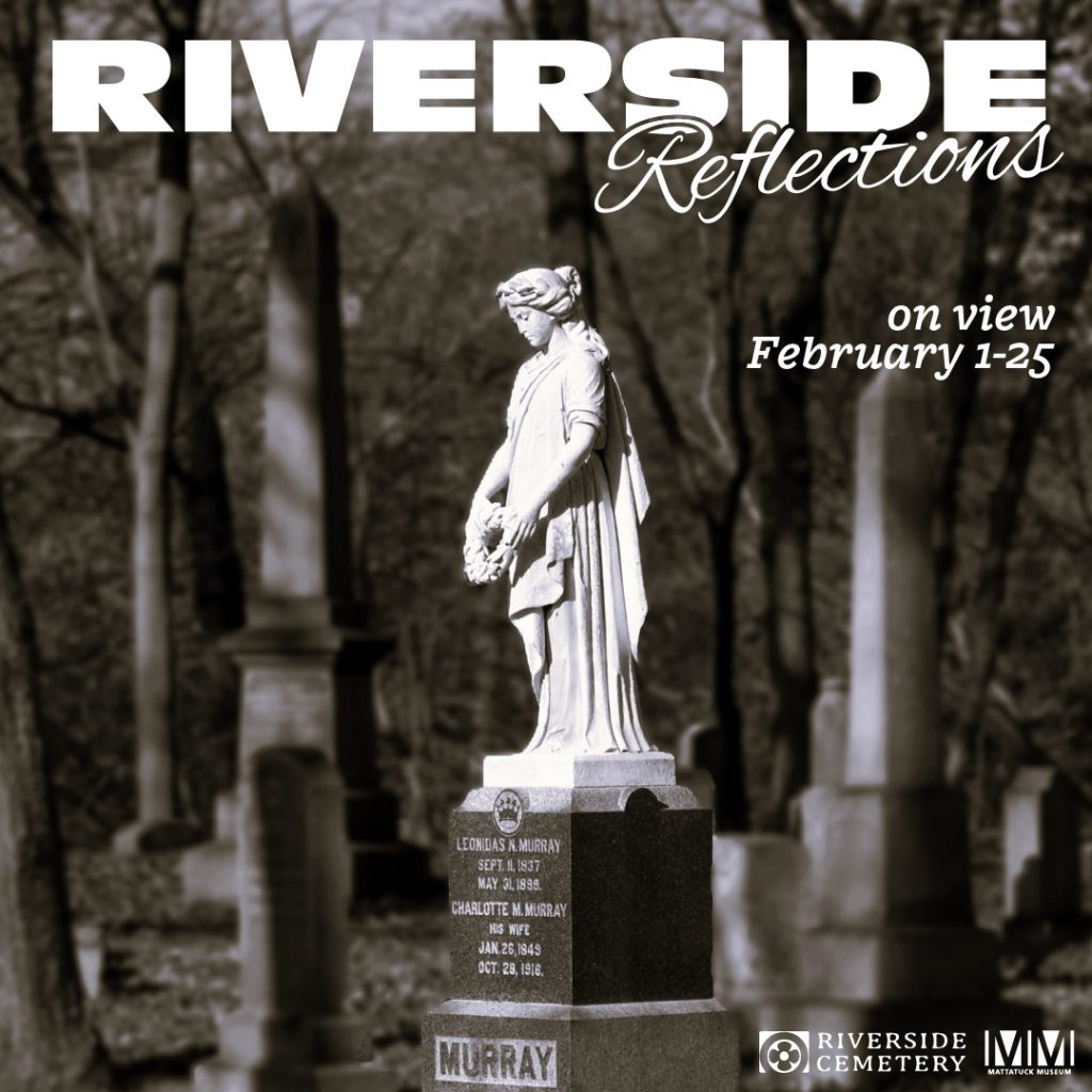 mattatuck museum exhibition graphic for RIVERSIDE REFLECTIONS