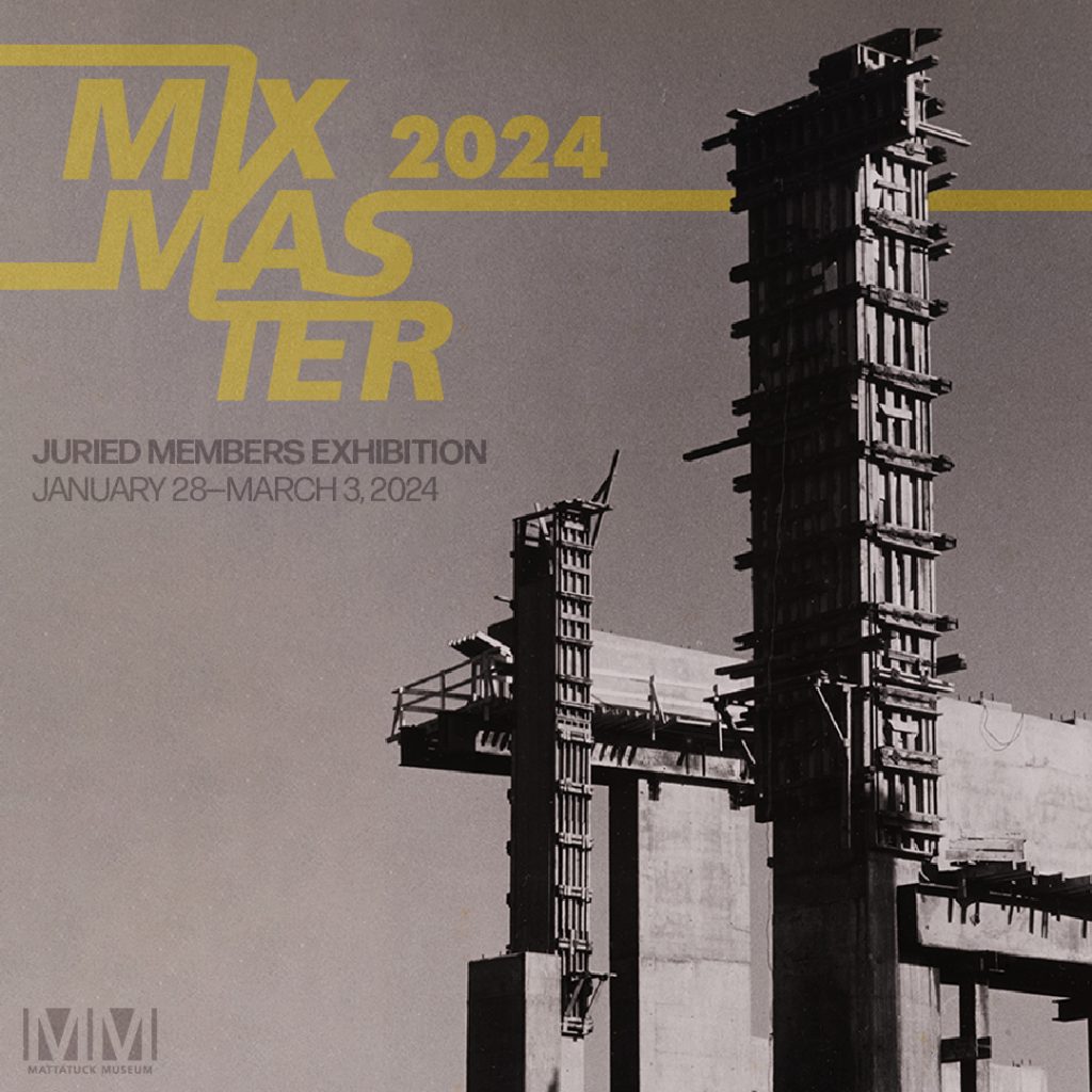 mattatuck museum exhibition graphic for Mixmaster Juried Members’ Exhibition