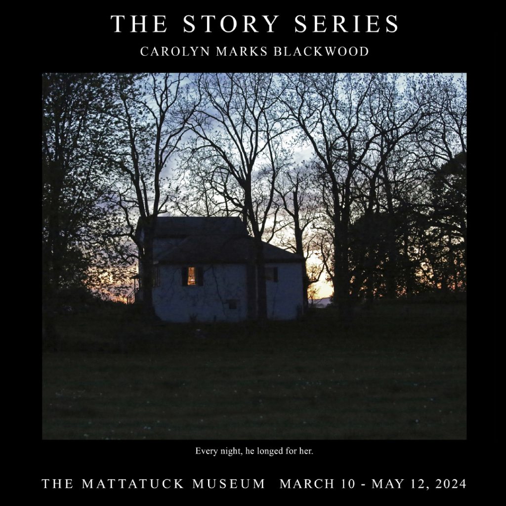 mattatuck museum exhibition graphic for Carolyn Marks Blackwood: The Story Series