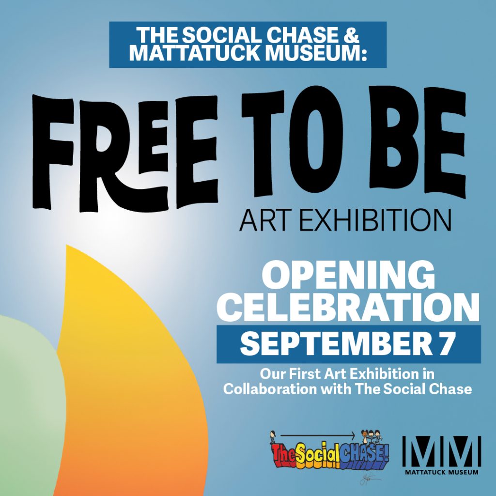 mattatuck museum exhibition graphic for Free to Be
