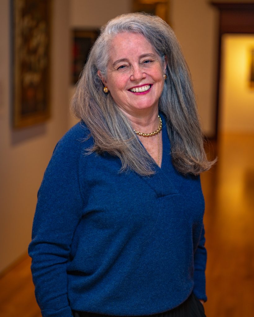 Barbara Bradbury-Pape in a blue top