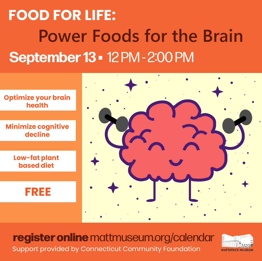 food for life graphic with a brain exercising