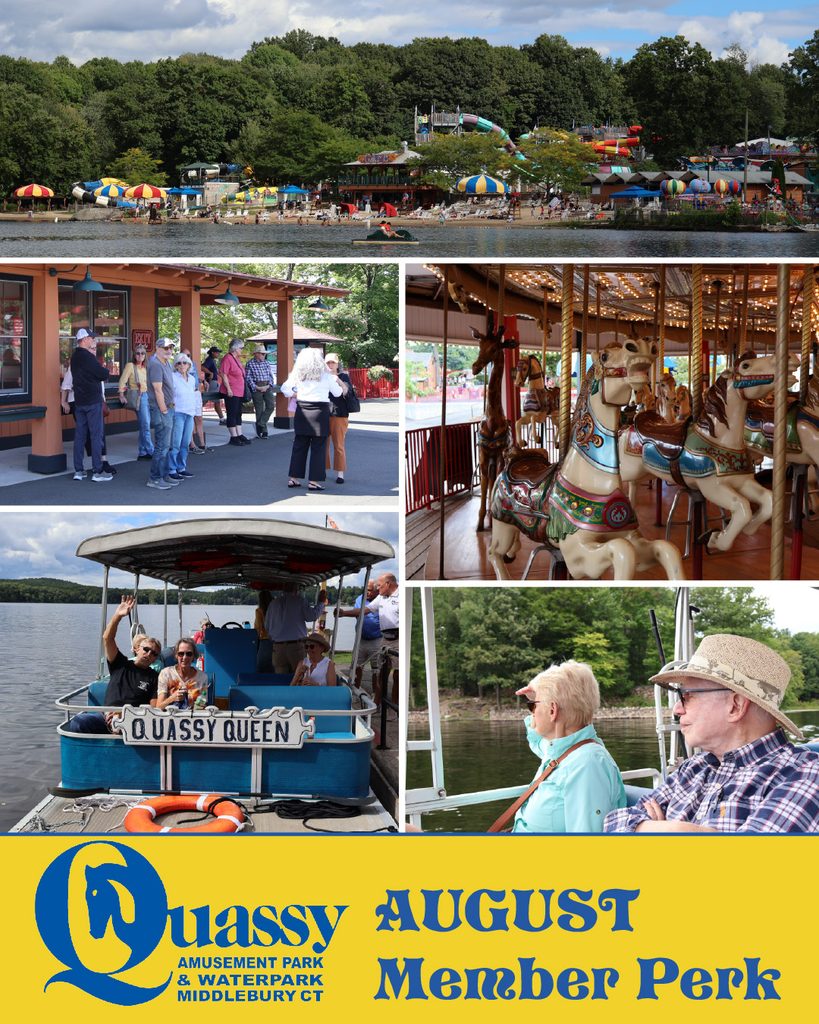 Members got a behind the scenes tour at Quassy and boat ride on August 25, 2026.